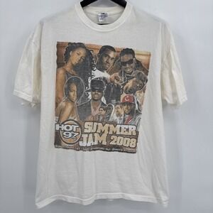 2008 Hot 97 Summer Jam Rap Tee Kanye Lil Wayne Rihanna Alicia Keys Size X-Large